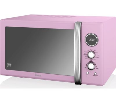 SWAN SM22080PN Retro Microwave with Grill - Pink SWAN SM22080PN Retro Microwave with Grill - Pink